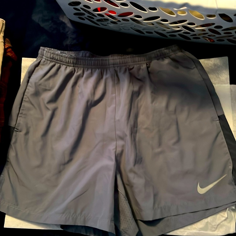 Nike Men’s Athletic Shorts Gray with Black Accents